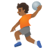 🤾🏾 person playing handball: medium-dark skin tone display on Google